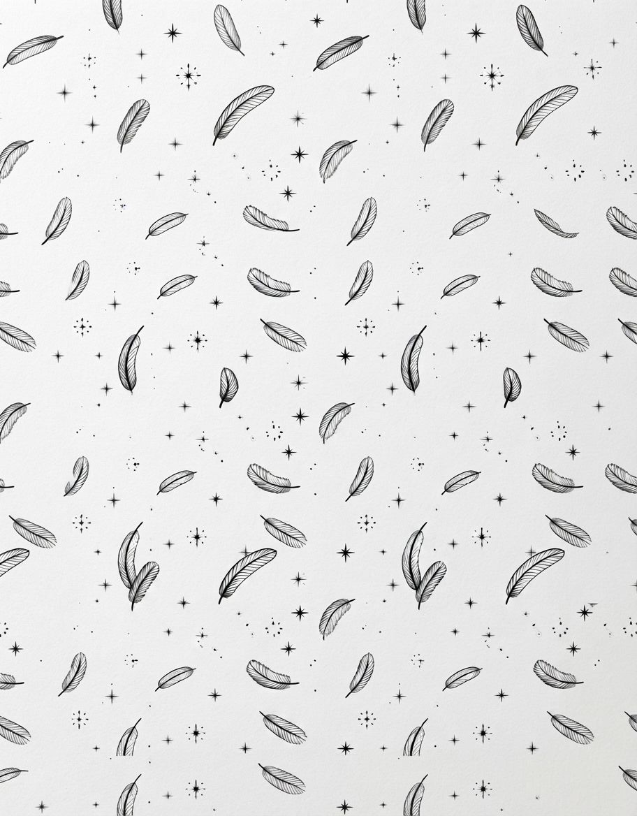 Papier emballage à imprimer plumes