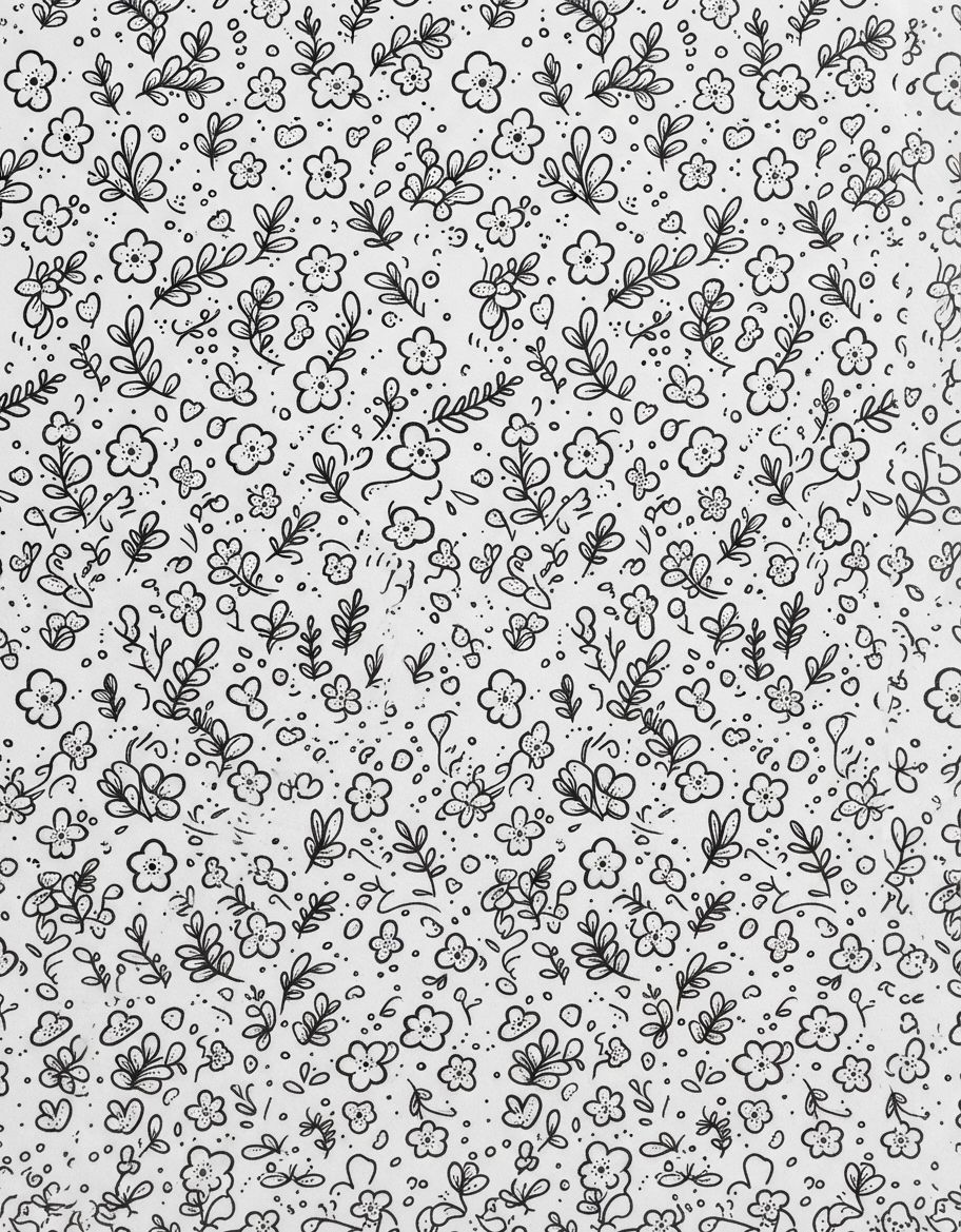 Papier emballage à imprimer petites fleurs