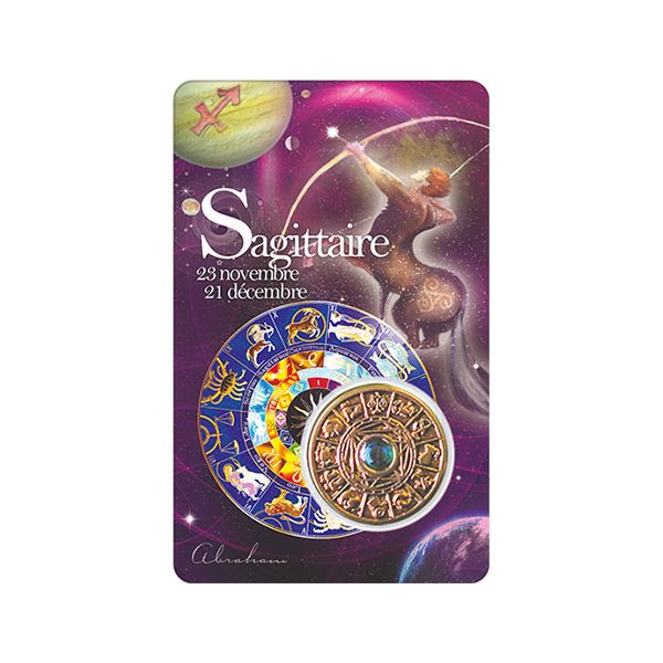 carte du sagittaire avec message inspirant 23 novembre 21 décembre